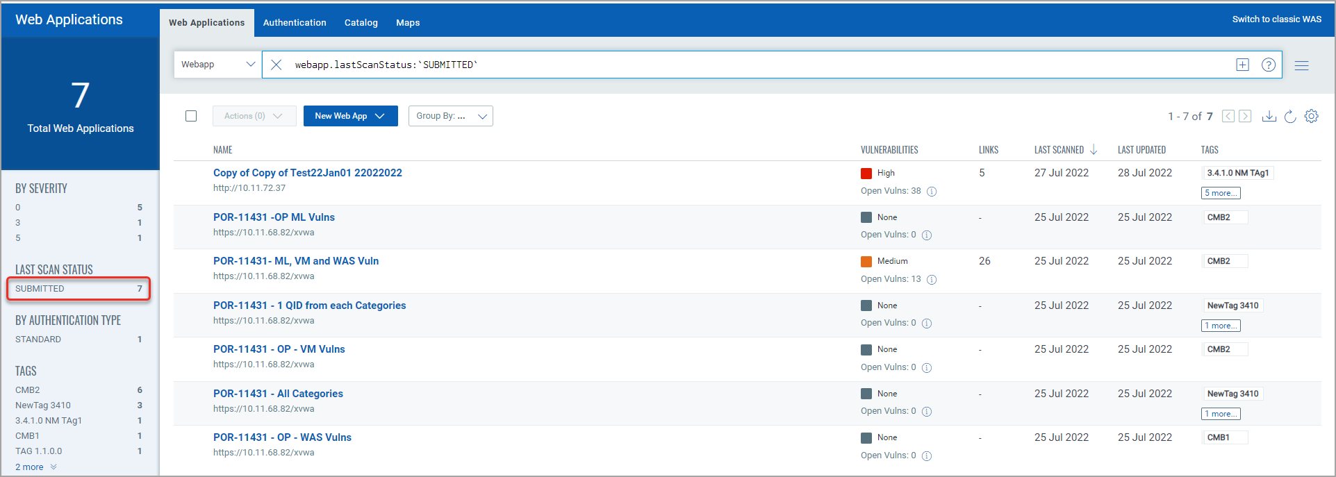 use filters in web applications.